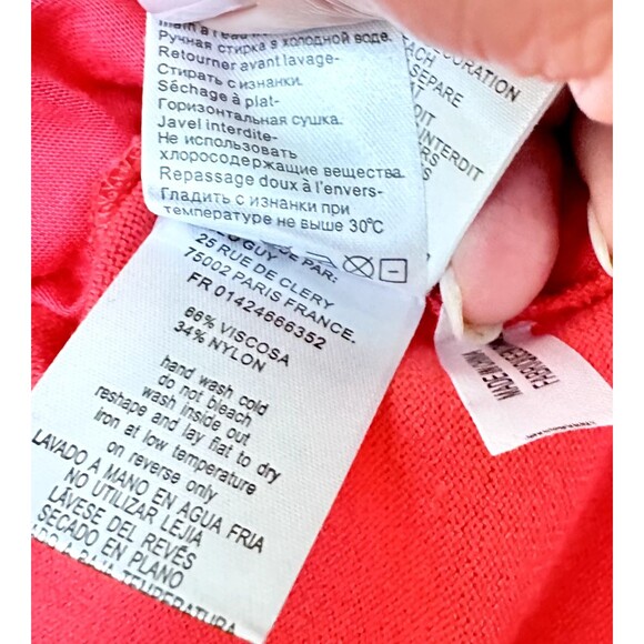 Leo Guy Floral Embroidered Knitted Hot Pink Barbie Core Sleeveless Dress SZ S/M - Picture 15 of 16